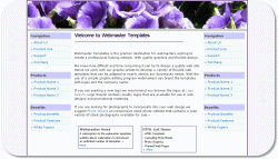 Blooming Purple Flower Template